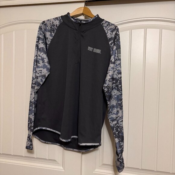West Virginia Mountaineers OHT 1/4 Zip Sweatshirt Womens XXL Colosseum Camo - Picture 1 of 3